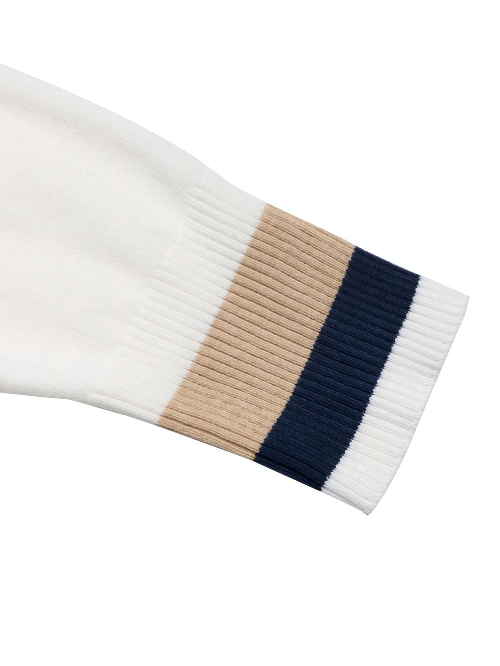 Color Block Round Neck Sweater with Ribbed Trim - Picture 8 of 10